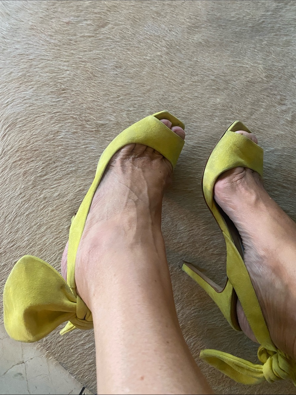 Carven suede peep toe heels with a bow 39